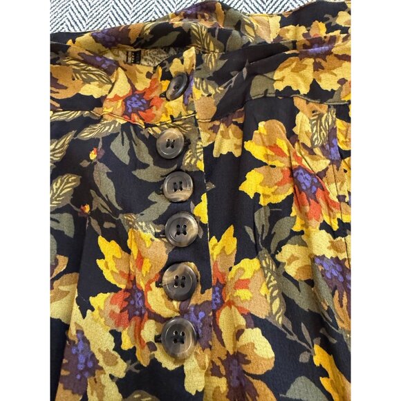 Free People Love Letter Set With Long Sleeve Crop Top - Black/Yellow Boho Style - Picture 15 of 16